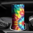 thumbnail image 3 of 20oz Vibrant Tie Dye Symmetry Skinny Tumblers Stainless Steel Tumbler with Lid and Straw,Vacuum Insulated Double Wall Travel Tumbler Cups with Cleaning Brush for Coffee,Tea, 3 of 6