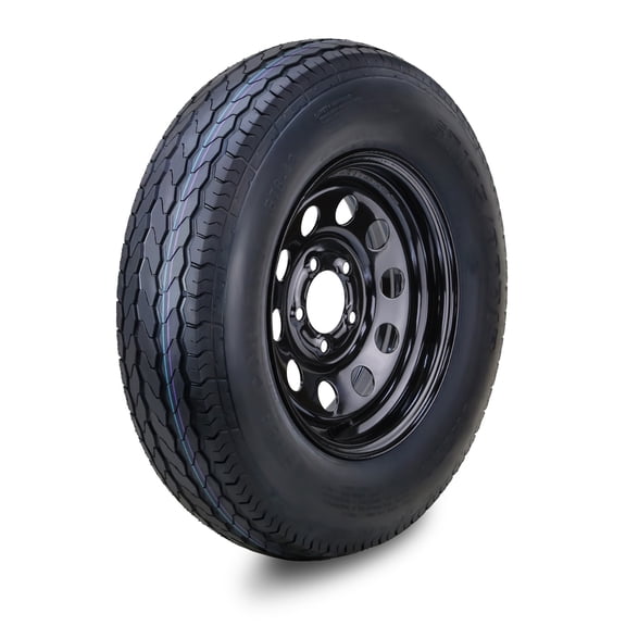 Free Country Trailer Tire Wheel Assembly ST175/80D13 8-Ply D 96L 5 Lug on 4.5" PCD Black Mod Rim