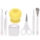 thumbnail image 5 of Juego de 7 herramientas para desmalezar vinilo, juego de herramientas para desmalezar manualidades, herramientas artesanales para cortar papel, grabar, álbumes de recortes, color amarillo, 5 of 15