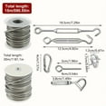 thumbnail image 7 of DEXIMRO Garden Wire Mesh Fence Barbed Wire Roll Kit, 304 Stainless Steel Vinyl Coated Cable Wire Rope, Turnbuckle Tensioner Kit, Light String, Picture Hanging, Outdoor Tent Rope, 7 of 7