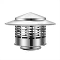 thumbnail image 1 of Bouchon de Cheminée Rond en Acier Inoxydable avec Moustiquaire pour Cheminée Extérieure, 1 * Bouchon de Cheminée, Argent, 1 of 7