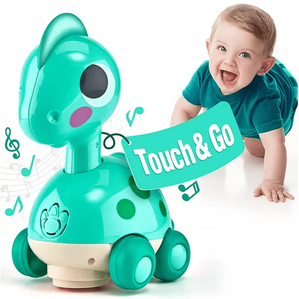 Baby Toys 6 to 12 Months Touch & Go Music Light Dinosaur Baby Crawling ...