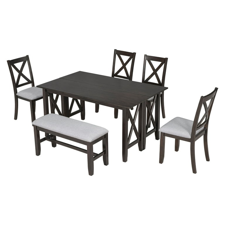 Foldable 6 seater dining table hot sale