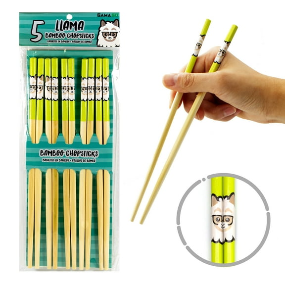 Llama Bamboo Chopsticks (Set of 4)