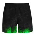 thumbnail image 5 of OWMEOT 3D Graphic Mens Swim Trunks Summer Flame Print Bathing Suits Stretchy Quick Dry Beach Shorts 5 Inch Drawstring Board Shorts, 5 of 5
