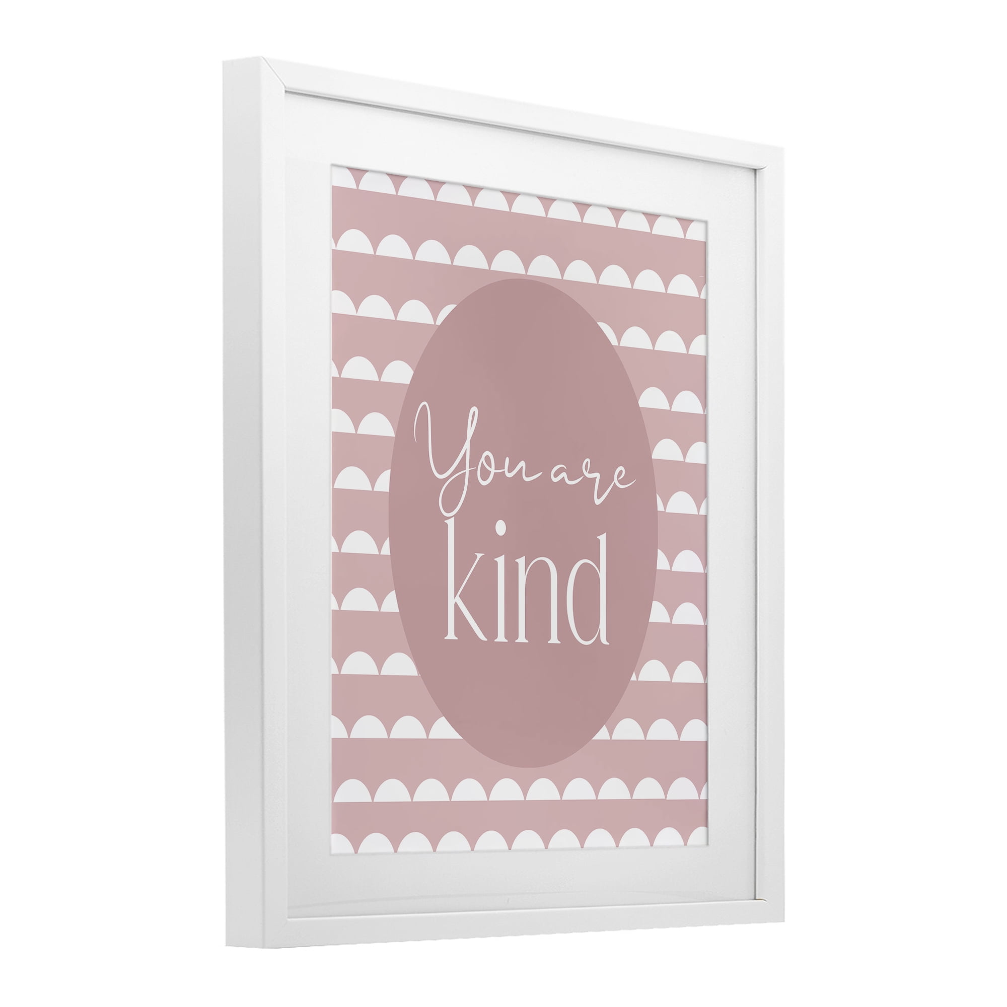 Stupell Industries You Are Kind Blush Pink White Framed Print Under Glass, design by Christine Simpson Art