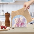 thumbnail image 5 of Teddy Bears Pink Bows Napkin Holders for Tables Napkin Stand Paper Holder Organizer Tabletop Tissue Box Dispenser, 5 of 8
