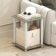 thumbnail image 5 of Pemberly Row Contemporary End Table in Set of Two in Light Oak/White, 5 of 6
