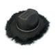 thumbnail image 2 of Sombrero de vaquero occidental Cadena de abalorios para disfraz Vestido de lujo decorativo Sombrero de con adorno de plumas artificiales para Negro Hugo Sombrero de vaquero, 2 of 10