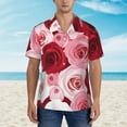thumbnail image 4 of JUNZAN Rose Pattern Hawaiian Shirt for Men,Summer Beach Casual Short Sleeve Button Down Shirts-Small, 4 of 9