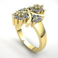 thumbnail image 2 of Real 0.25ct Round Cut Diamond Ladies Bridal Cluster Flower Anniversary Engagement Ring Solid 18K Rose, White or Yellow Gold F VS1, 2 of 3
