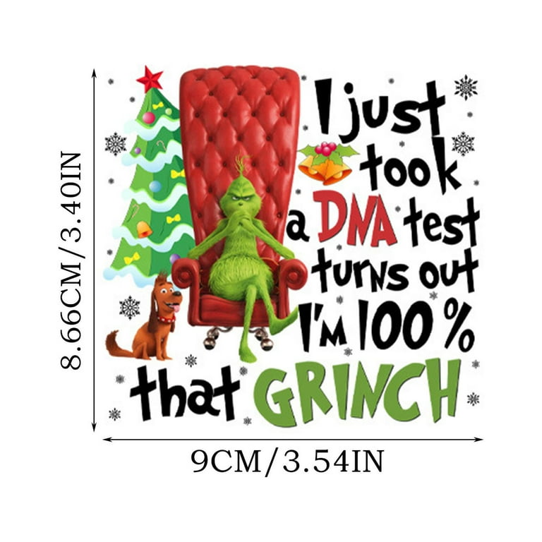 Yubatuo Green Monster Christmas Grinch Iron on Transfer Heat 