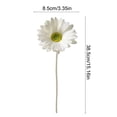 thumbnail image 3 of White Artificial Gerbera, Pure Real Touch Faux Daisy with Bendable Stalks, Minimalist Floral Decor, Elegant Arrangement for Home Wedding Party Vase Centerpiece, 15.16*3.35in, 3 of 6