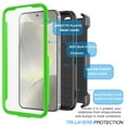 thumbnail image 3 of Galaxy S24 / S24 Plus Case, Samsung Galaxy S24 Plus Holster Clip, Tekcoo [Tshell] Shock Absorbing [Green] Secure Swivel Locking Belt Defender Heavy Full Body Kickstand Carrying Tank Armor Cases Cover, 3 of 7