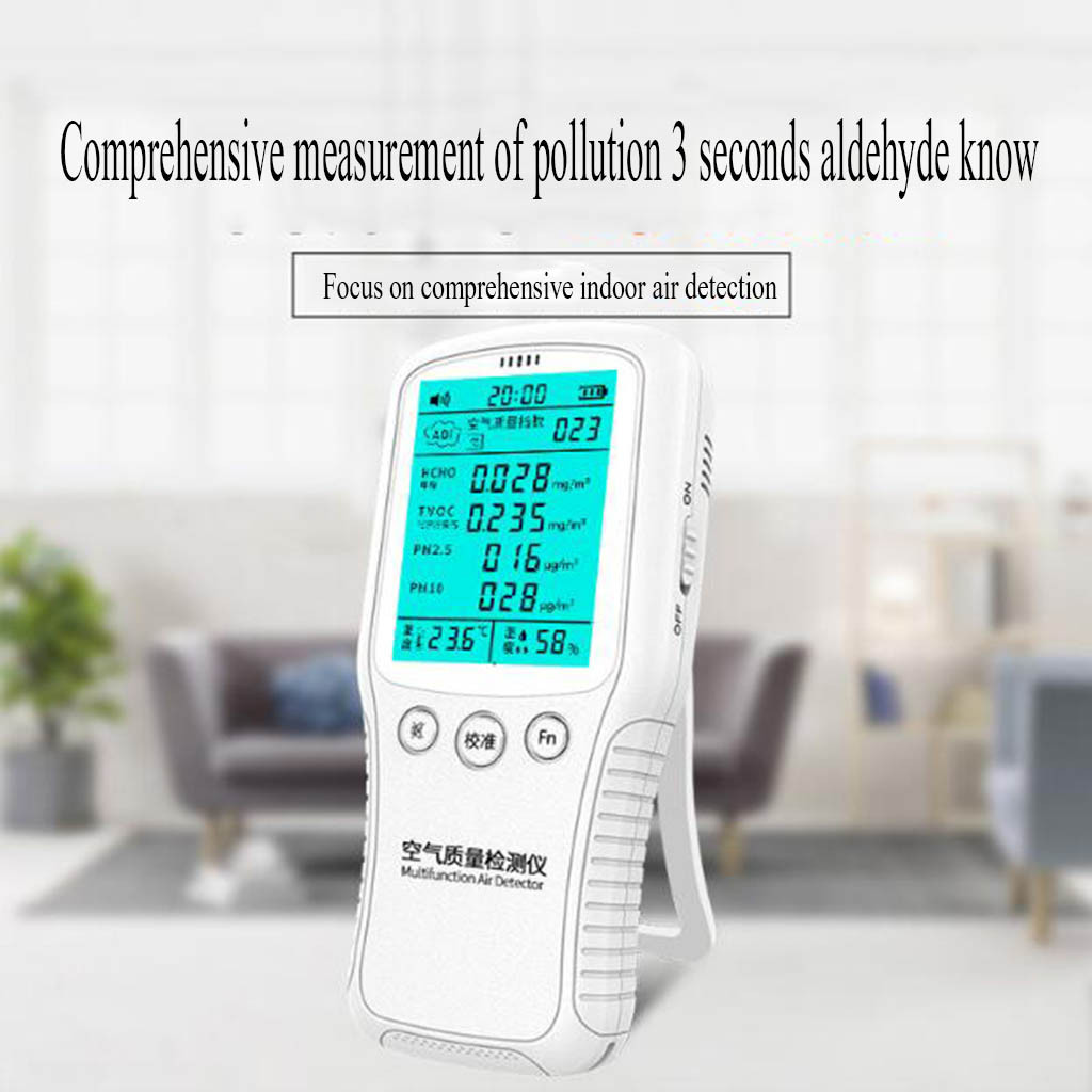 Ycolew Air Quality Monitor, Formaldehyde Detector, Temperature  Humidity  Meter, Pollution Tester, Sensor; Detect PM2.5/PM10/PM1.0 Micron Dust, Test  Indoor TVOC Volatile Organic Compound Gas