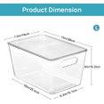 WTMZAL Clear Stackable Storage Boxes with Lids Set 6 Pack Large