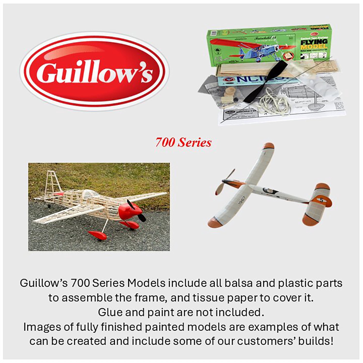 Guillow's: Flying Model Kit - Edge 540 - 20" Wingspan, Classic Balsa Wood, DIY Build-By-Number Plane Building, Laser-Cut Parts, Hobby Collectible, 703