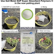 Soil Moist SAP High-Molecular-Weight Super Absorbent Polymers for Use in Indoor and Outdoor Plants and The Field of Agriculture 3 Pounds