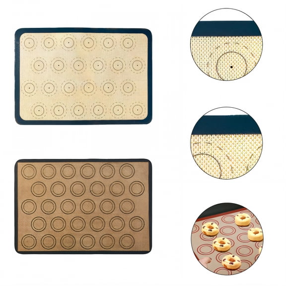 ACDANC 2Pcs Silicone Baking Mat,16.5"*11.6" Silpat Baking Mat,Macaron Pastry Mat,Style1