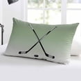 thumbnail image 5 of Sage Green White Throw Pillow Cover 20 x 26 Inch Decorative Pillow Cover Modern Ombre Sports Game Ice Hockey Lumbar Pillowcase Seasonal Rectangle Cushion Case for Couch Sofa Bed Living Room, 5 of 7