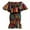CL1, variant on Bintarealwax African Two Piece Skirt Set for Women Kente Print Bodycon Off Shoulder Smocked Top and Skirts Outfits
