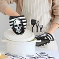 thumbnail image 6 of Rocae Watercolor Skull for Mini Oven Mitts Rubber Oven Glove, Kitchen Mittens, Cute Cooking Mitts,5.9"x5.9", 6 of 7