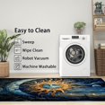 thumbnail image 3 of 4x5 Rug, Sun and Moon Rug Washable Non Slip Soft for Living Room Bedroom, Burning Sun Celestial Area Rug, Bohemian Carpet, Sun and Moon Home Decor & Gifts, 3 of 7