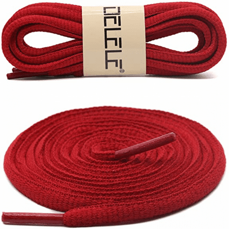 

Wish 2 pairs of oval shoelaces sports shoelaces are suitable for sports / running shoes 51.18 Inch（Red） S3107