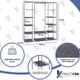 thumbnail image 5 of Ropero Rack Closet Armable Practiksa Organización Color Gris claro, 5 of 5