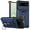 Blue, variant on For Google Pixel 7 Wallet Case Designed with Slide Camera Protection, Card Slot & Ring Kickstand Magnetic Car Mount Phone Case Cover by Xpression - Black