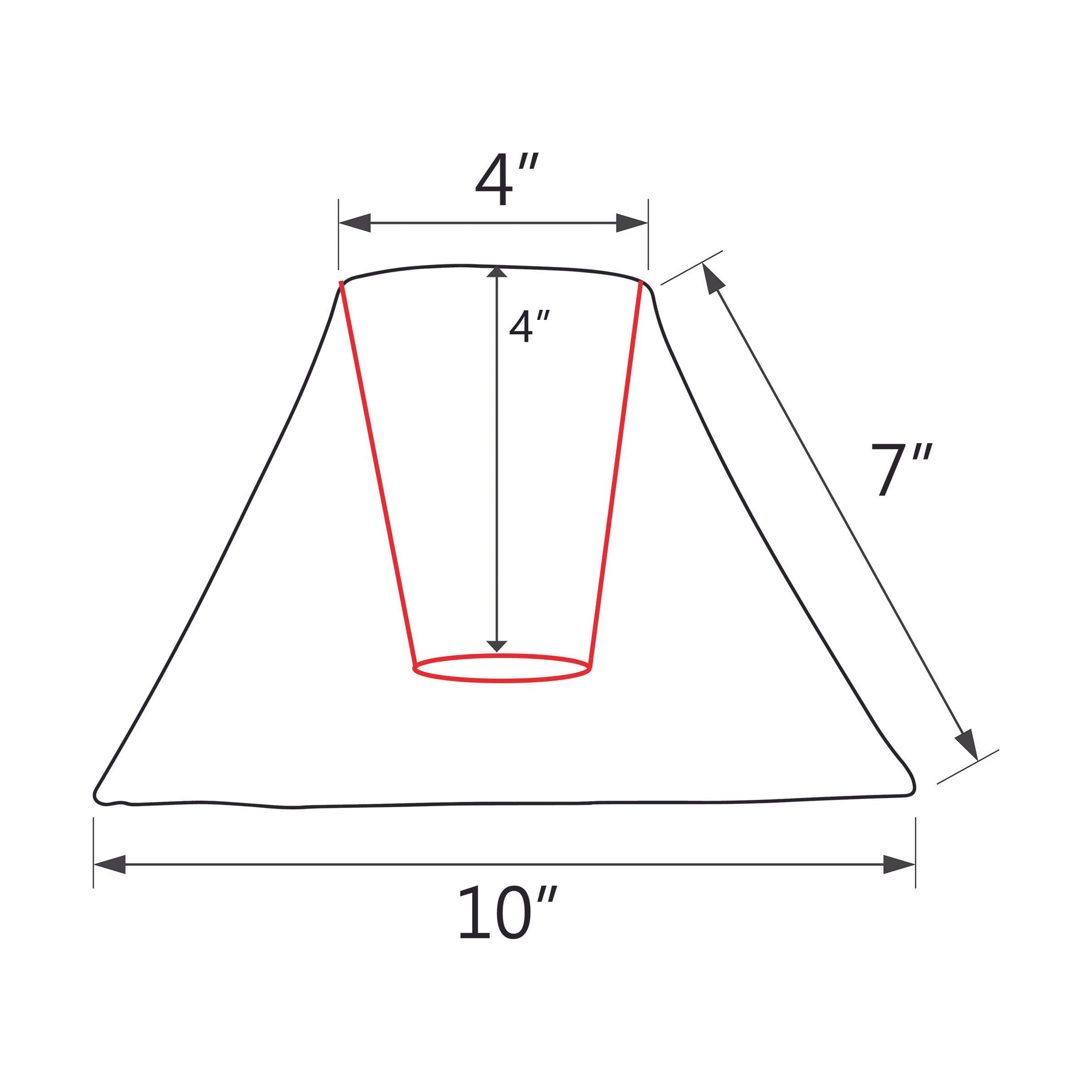 Aspen Creative 58027 Transitional Bell Shape UNO Construction Lamp Shade in Off White, 10" Wide (4" x 10" x 7")