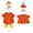 7 #027, variant on Halloween Porch Goose Outfit, Pumpkin Costume Kit, Spooky Seasonal Outfit Accessories Suitable for 23 Inch Large Porch Goose Statue