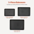 thumbnail image 2 of VEVOR Baking Pan Set 3-Piece Nonstick Carbon Steel Bakeware Set, 2 of 9
