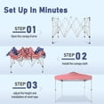 thumbnail image 6 of Summit Living 10 x 10ft Pop up Canopy Tent Straight Legs Instant Canopy for Outside with Wheeled Bag - American flag, 6 of 7