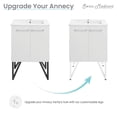 thumbnail image 3 of Annecy Vanity Legs Matte White, 3 of 6