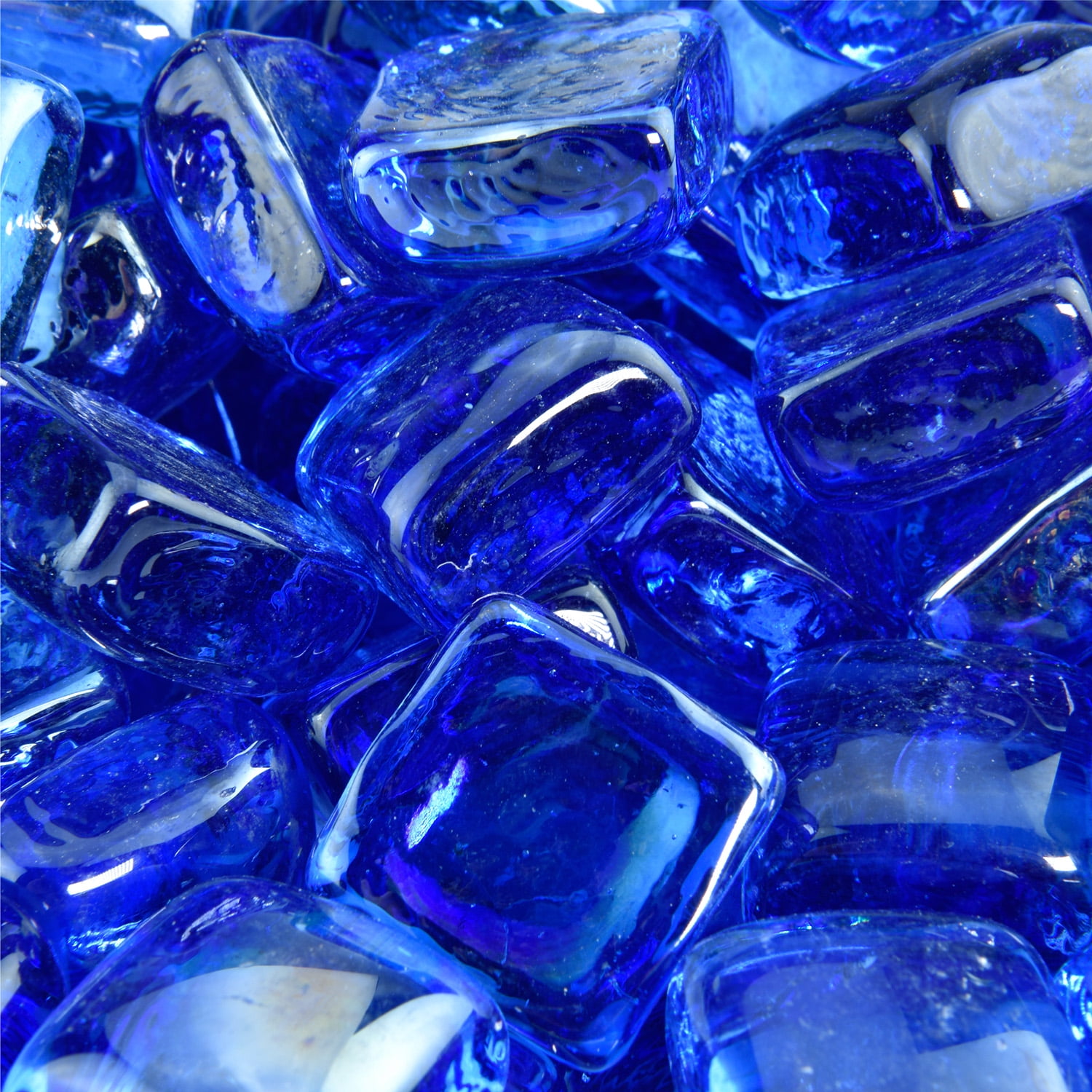 Bermuda Blue Fire Pit Glass Cubes | 1", 10 lbs - Walmart ...