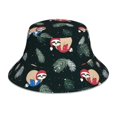 thumbnail image 3 of Daiia Baby Sloths Sleeping On The Christmas Ball Pattern Bucket Hat - Trendy Cotton Sun Hat for Beach, Golf, Fishing - Fun Outdoor Vacation Boonie for Men and Women, 3 of 9