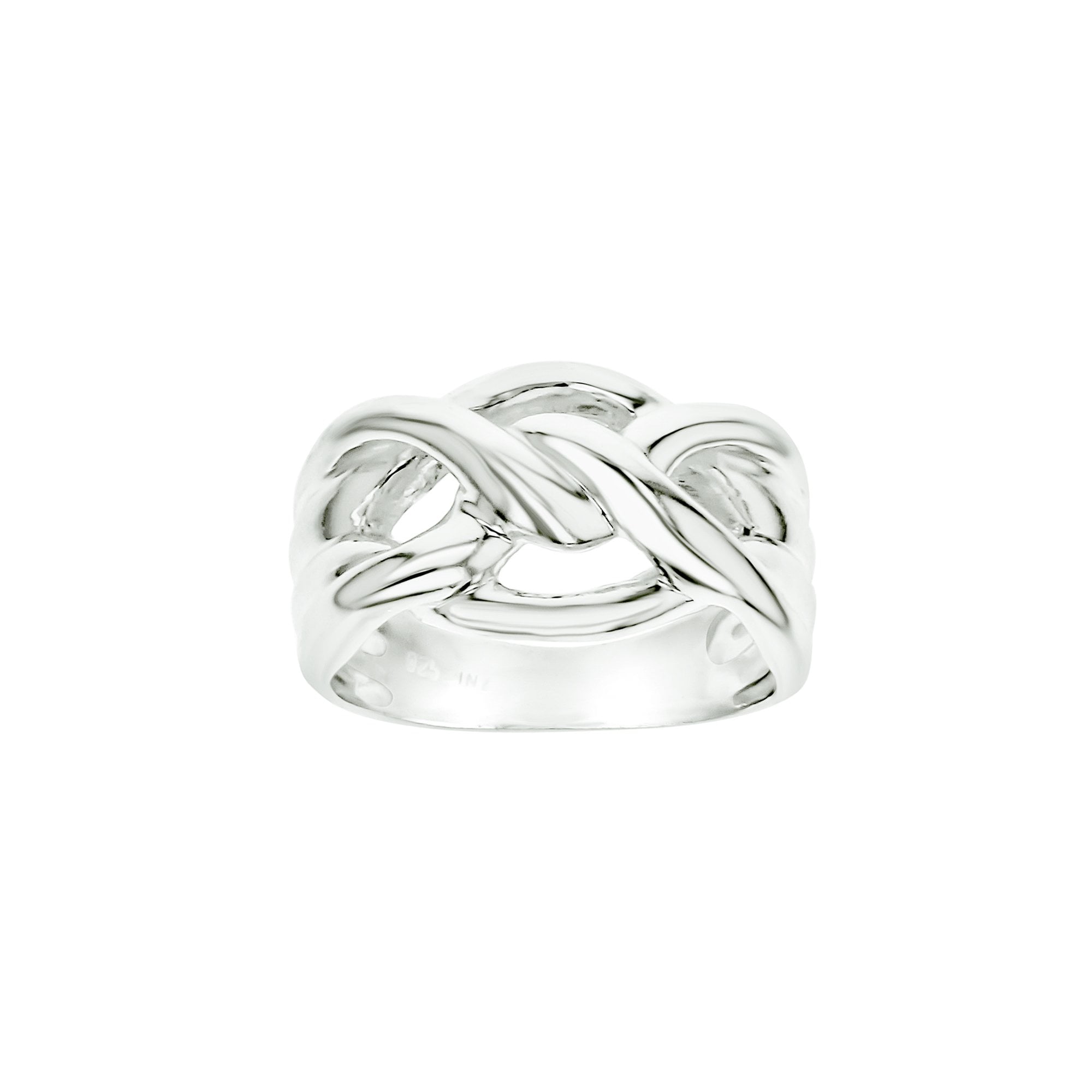 Solid Silver Knot Ring Handmade 925 Hallmark 