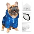 thumbnail image 3 of Haiem A Blue Glitter for Winter Dog Hoodie Sweatshirts with Pockets Warm Dog Clothes for Small Dogs Chihuahua-X-Small, 3 of 7