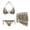 Aztec Geometry, variant on Pineapple Womens Bikini V Neck Swimsuit Sexy Bathing Suits Halter Triangle Tops String Three Piece Bikini Sets with Beach Sarong Plus Size Sheer Coverups for Swimwear