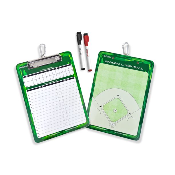 GoSports Baseball & Softball Coach Double Sided Dry Erase Dugout Lineup and Diamond Field