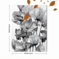 thumbnail image 3 of Black and White Poppy Line Art Canvas Print, Suitable for Living Room, Bedroom, Dining Room, Hallway, Office, Studio, 3 of 8