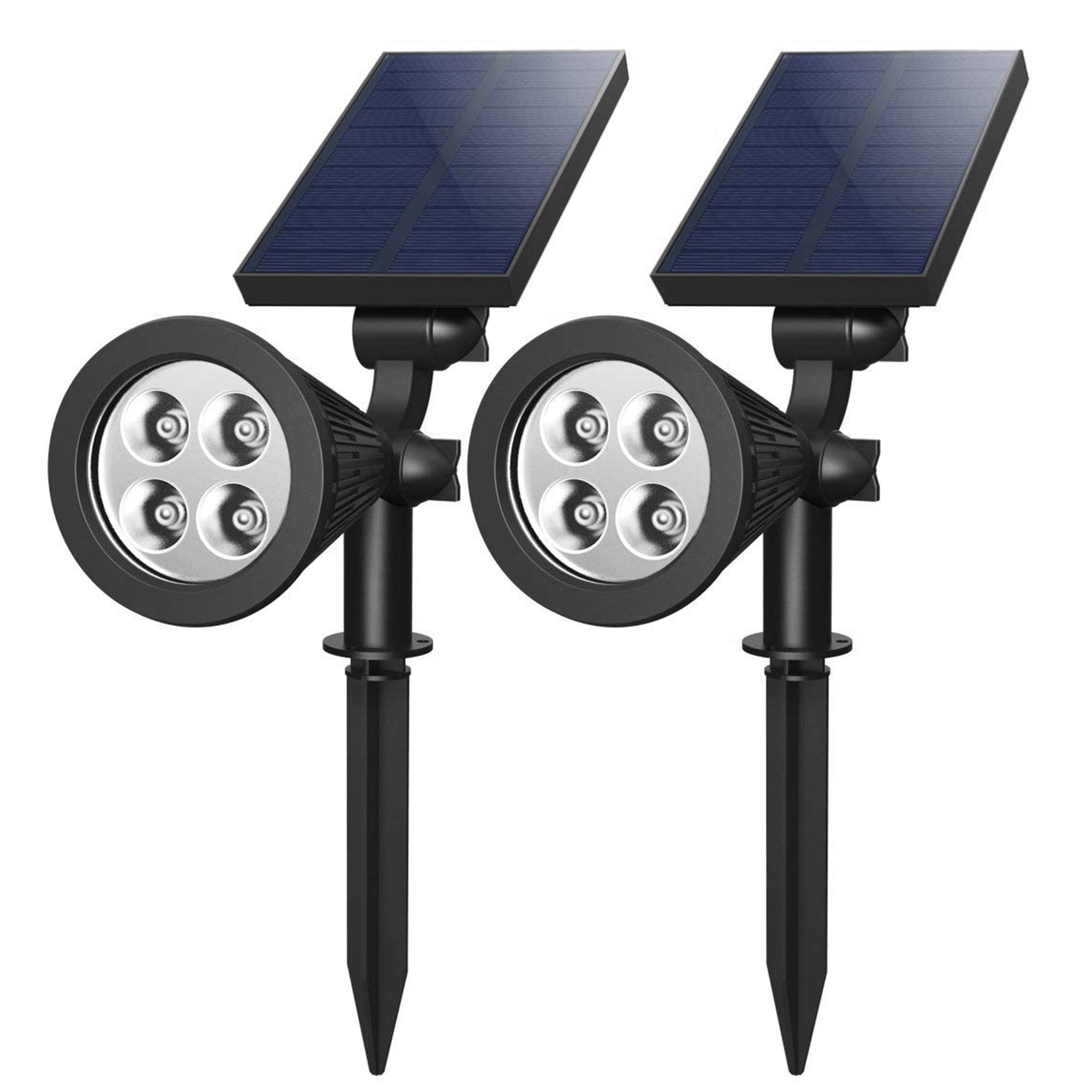 Solarek 1Pack/2Pcs Solar Spotlight Outdoor Dusk To Dawn Light Wall Path Lawn Garden Lamp
