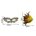 thumbnail image 2 of Xfvqtps Mardi Gras Mask for Women Masquerade Masks Half Face Feather Rhinestone Hollow out Carnival Mask for Makeup Performance Ball Party Green, 2 of 3