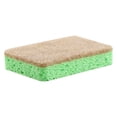 thumbnail image 2 of 4 pc Natural Scrub Sponge, Biodegradable Cellulose Cleaning Sponge with Non-Scratch Coconut Scouring Pad, 2-in-1 Eco-Friendly Kitchen Sponge for Dishes Pots Countertops, Reusable Household Cleaning, 2 of 9