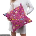 thumbnail image 5 of Ambesonne Dessert Fabric by the Yard Upholstery, Colorful Candies Cartoon, 10 Yards, Magenta and Multicolor, 5 of 5