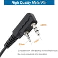 thumbnail image 4 of Auriculares de radio bidireccional,2 pines de 2.5 mm / 3.5 mm de tubo acústico secreto Walkie Talkie con micrófono Compatible Two Way Radio Earpiece Sunnimix Auriculares walkie con micrófono, 4 of 6