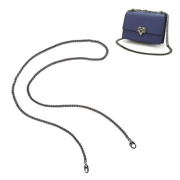 LOLIPPYY Black Metal Chain Strap for Shoulder Bag, 1 Piece, Ideal for Women’s Crossbody Handbags and Daily Use