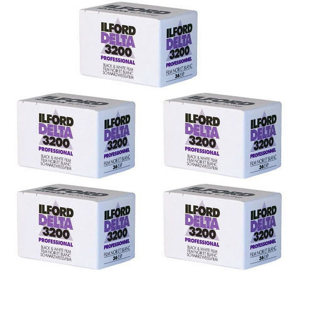 5 Rolls Ilford Delta 3200 Pro Black & White Print 35mm Film 36 Exposure