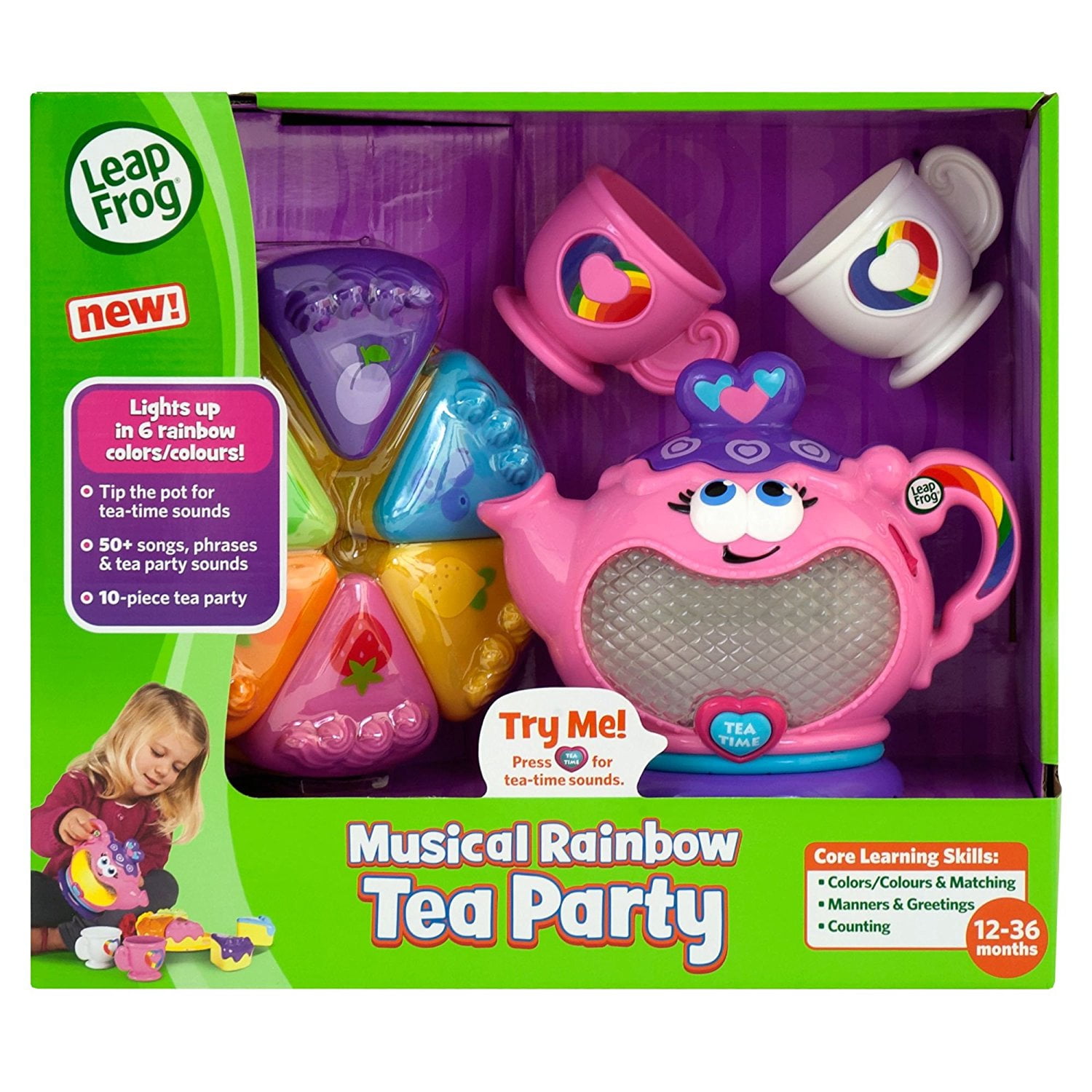 leapfrog musical rainbow tea set